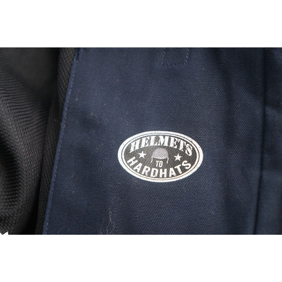 Carhartt Men's Navy Hooded Zip-up Jacket Helmets to Hardhats RN#14806 size L - Picture 7 of 11